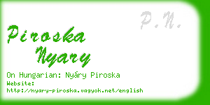 piroska nyary business card
