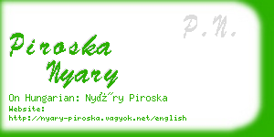 piroska nyary business card